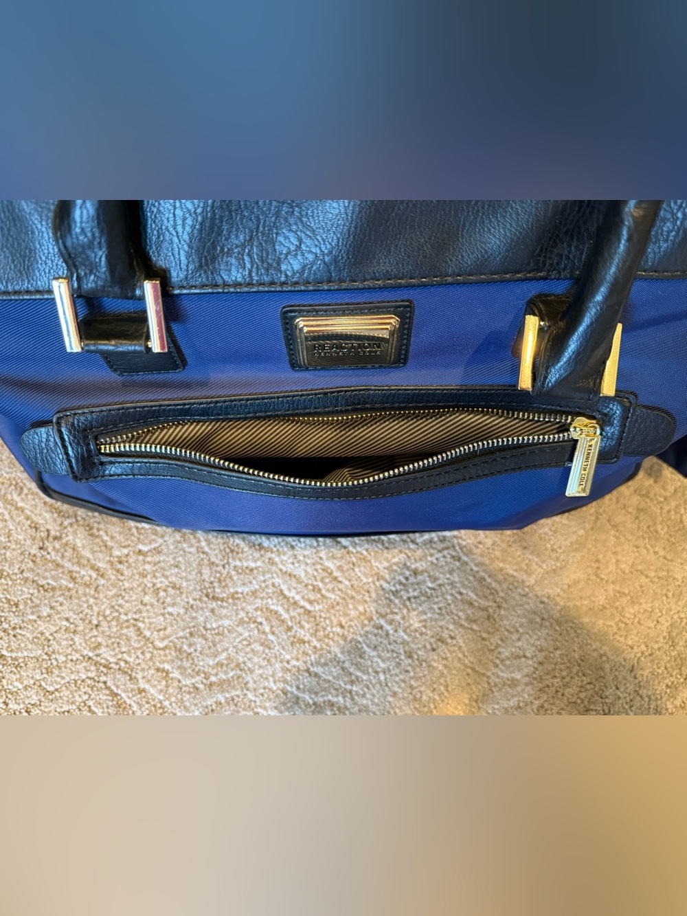 Kenneth Cole Reaction Blue and Black Wheeled Briefcase Underseat Carryon Bag - Picture 11 of 14